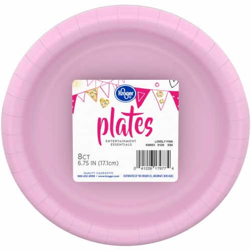 Kroger® Entertainment Essentials Paper Plates - Lovely Pink Perspective: top