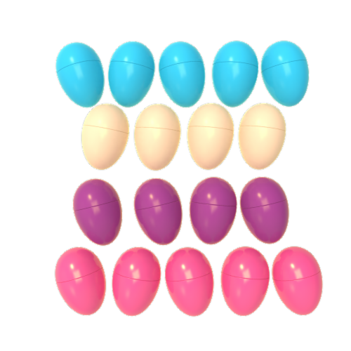 Holiday Home Matte Metallic Pastel Fill Eggs Perspective: top