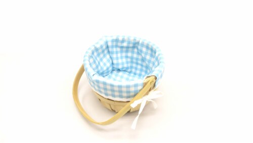 Holiday Home Blue Print Lined Basket Perspective: top