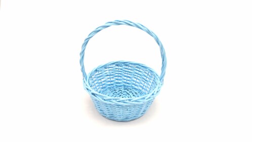 Holiday Home Willow Easter Basket - Pastel Blue Perspective: top