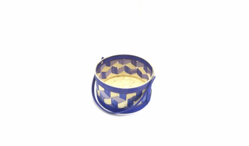Holiday Home Square Weave Easter Basket - Purple Perspective: top