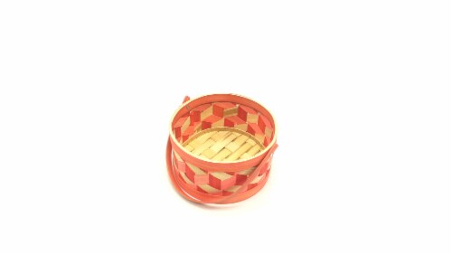 Holiday Home Square Weave Easter Basket - Orange Perspective: top