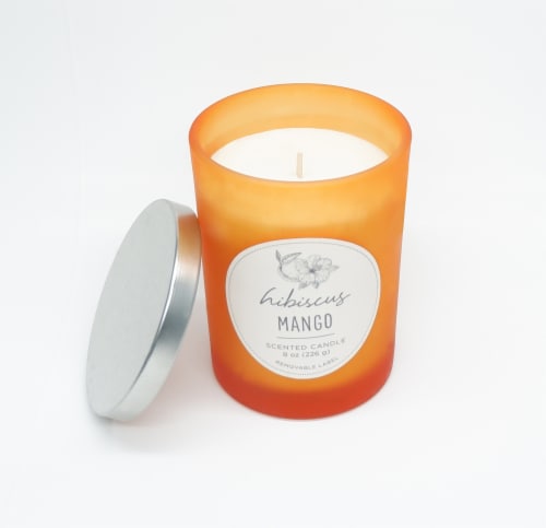 HD Designs Jar Candle Hibiscus Mango Perspective: top
