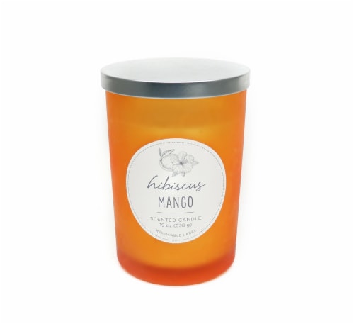 HD Designs Candle Jar Hibiscus Mango Perspective: top