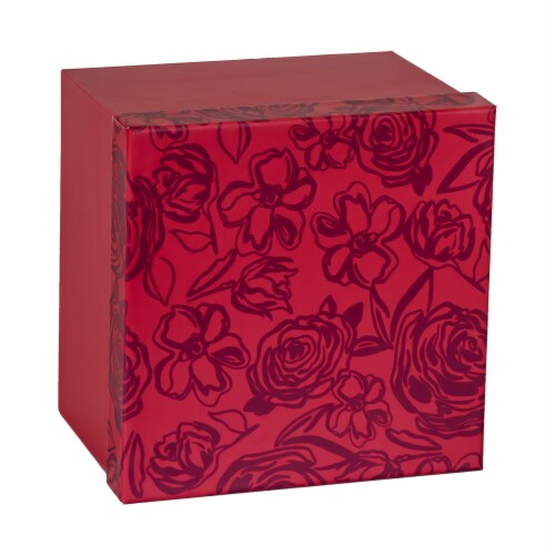 Holiday Home® Large Square Flowers Gift Box Perspective: top
