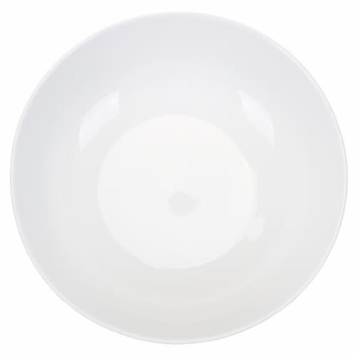 Dash of That Ceramic Low Serve Bowl - White Perspective: top