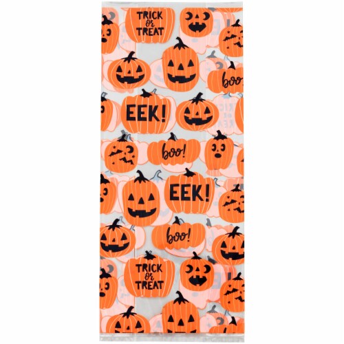 Holiday Home Pumpkin Treat Bags & Ties Perspective: top