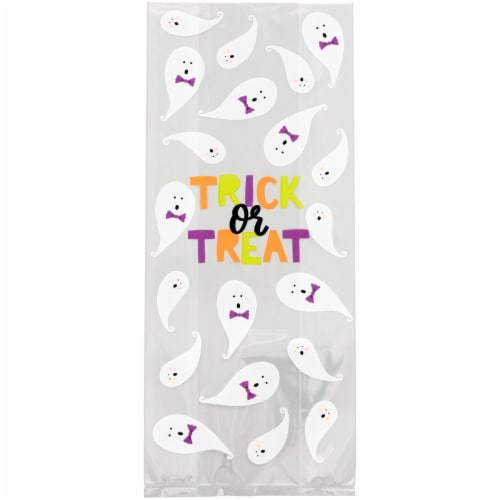 Holiday Home Halloween Trick or Treat Bags and Ties - 20 Pack Perspective: top