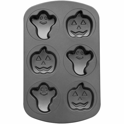Holiday Home™ Ghost / Pumpkin Mini Cake Pan Perspective: top