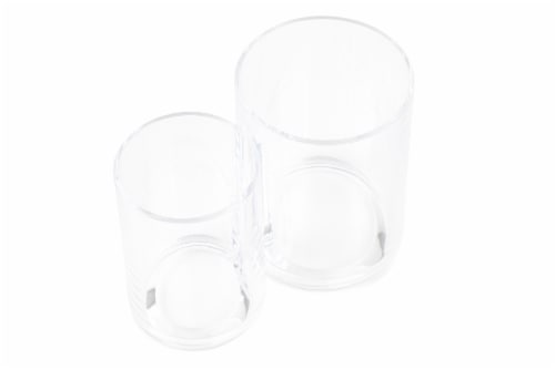 Everyday Living Plastic Vanity Canister Set - Clear Perspective: top