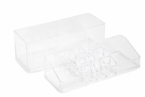 Everyday Living Plastic Vanity and Makeup Organizer - Clear Perspective: top