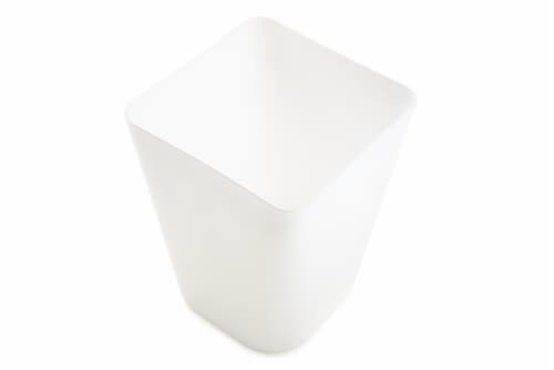 Everyday Living Frosty White Wastebasket Perspective: top