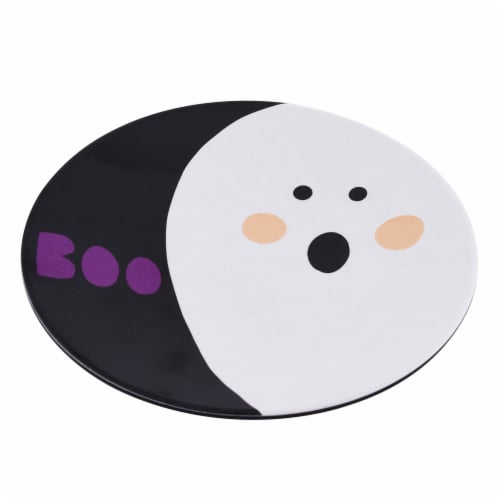 Holiday Home Ghost Melamine Tidbit Plate Perspective: top