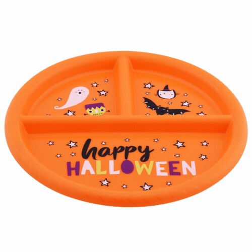 Holiday Home Happy Halloween 3-Section Plate Perspective: top