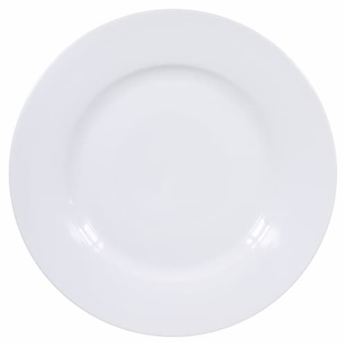 Dash of That™ Sellwood Rimmed Dinner Plate - White Perspective: top
