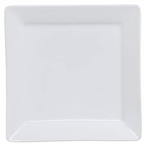 Dash of That™ St John Square Rimmed Plate - White Perspective: top
