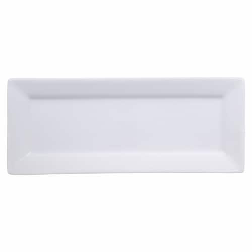 Dash of That™ St John Rimmed Rectangular Platter - White Perspective: top