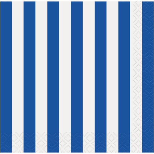 Kroger® Entertainment Essentials Simple Stripe Beverage Napkins - Blue Perspective: top