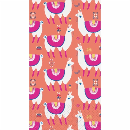Kroger® Entertainment Essentials Napkins - Llamas Pink - 24 Pack Perspective: top