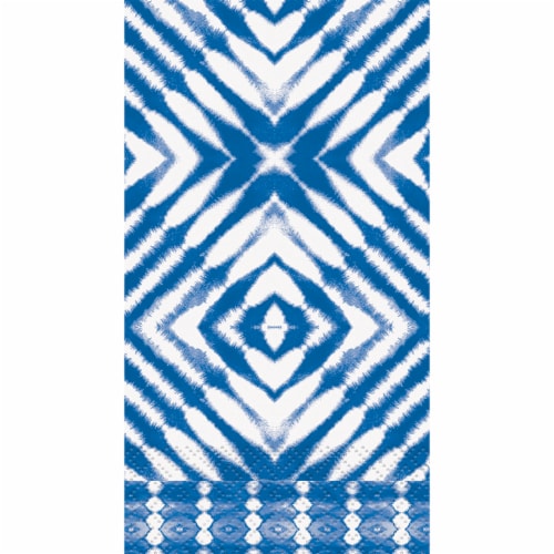 Kroger® Entertainment Essentials Shiborhi Diamond Guest Napkins - Blue Perspective: top