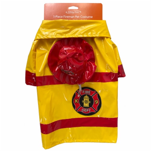 Holiday Home® Medium Fireman Pet Costume Perspective: top