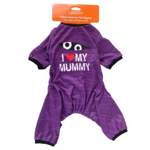 Holiday Home Mummy Small Pet Pajamas Perspective: top