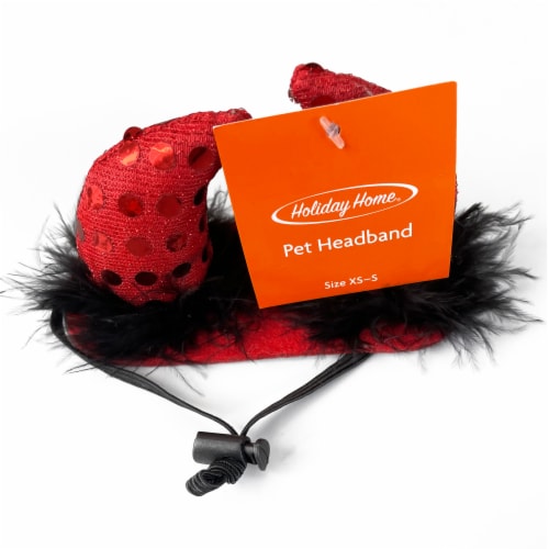 Holiday Home Devil Horns Hat Pet Accessory Perspective: top