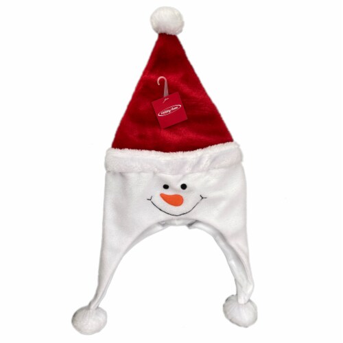 Holiday Home Snowman Face Santa Hat Perspective: top
