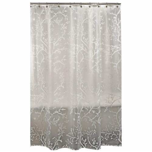 Everyday Living Langley Floral Shower Curtain - White Perspective: top