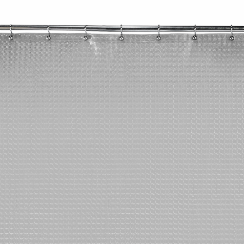 Everyday Living Macro Embossed PEVA Shower Curtain - Smoke Perspective: top