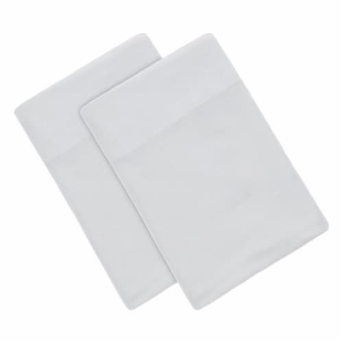 Everyday Living Jersey Pillowcase Set - White Perspective: top