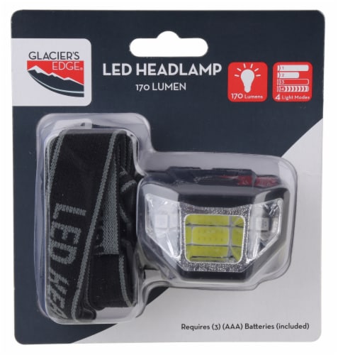 Glacier's Edge LED Headlamp - Black Perspective: top