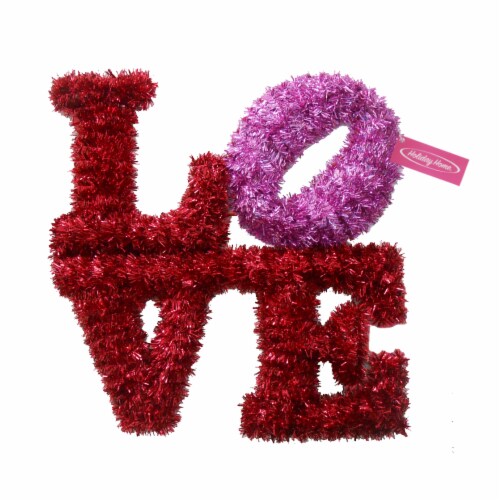 Holiday Home 2D LOVE Valentine Wreath - Red/Pink Perspective: top