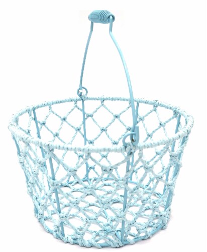 HD Designs Paper Wrapped Wire Basket - Blue Perspective: top