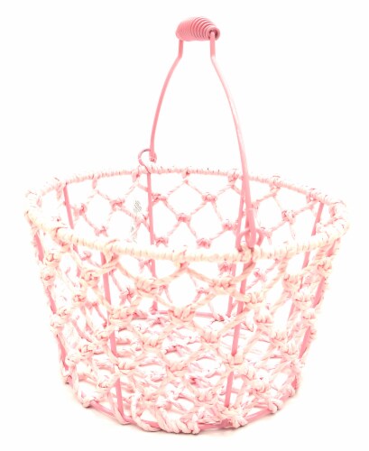 HD Designs Paper Wrapped Wire Basket - Pink Perspective: top