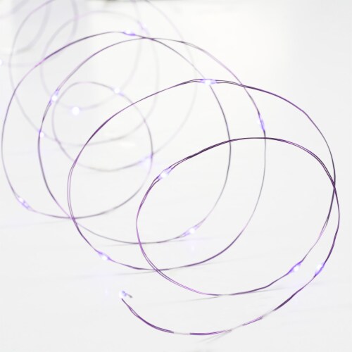 Holiday Home® 30 LED Wire Light Set - Purple Perspective: top