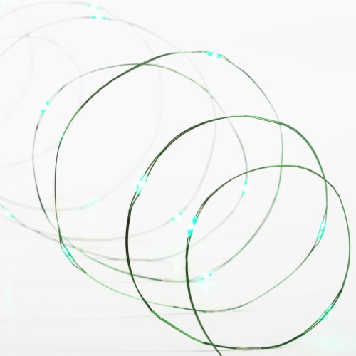Holiday Home® 30 LED Wire Light Set - Green Perspective: top