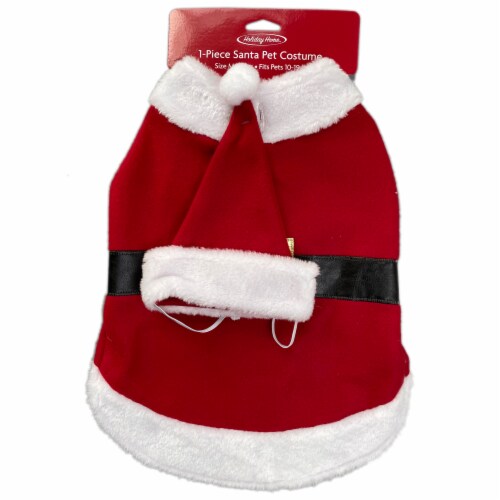 Holiday Home Medium Santa Pet Costume Perspective: top