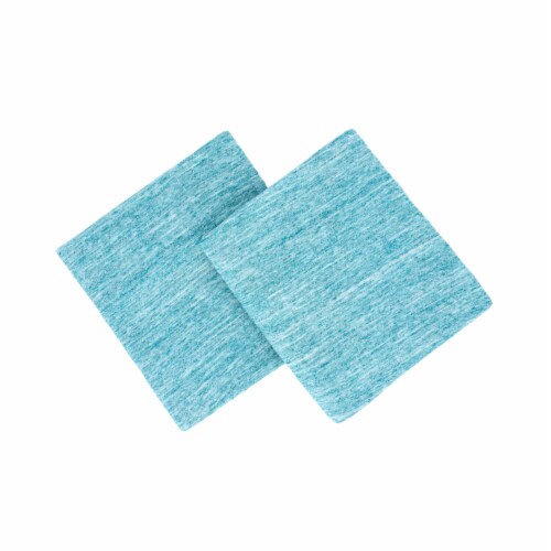 Everyday Living Jersey Pillowcase Set - Spacedye Turquoise Perspective: top