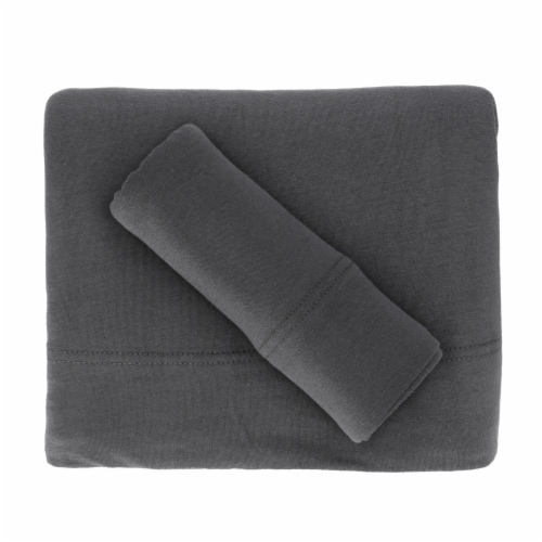 Everyday Living Jersey Sheet Set Twin - 3 pack Charcoal Perspective: top