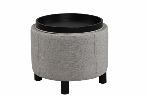 HD Designs Round Ottaman & Tray Top Perspective: top
