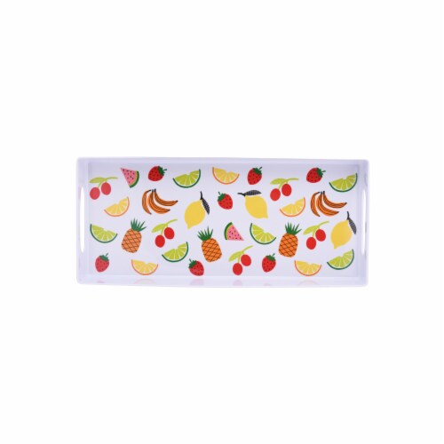HD Designs Outdoors Skinny Rectangle Serving Tray with Handles Perspective: top