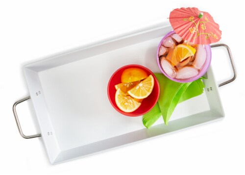 HD Designs Outdoors Serve Tray - White Perspective: top