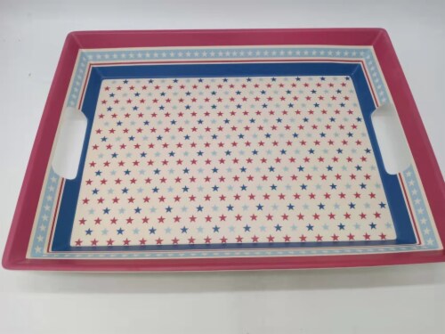 HD Designs Outdoors Americana Roadtrip Rectangular Handled Tray Perspective: top