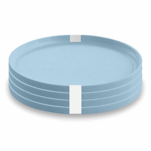HD Designs Outdoors Americana Roadtrip Wheat Straw Dinner Plates - White Perspective: top