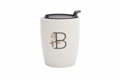 Holiday Home Fall Monogram Latte Mug Perspective: top