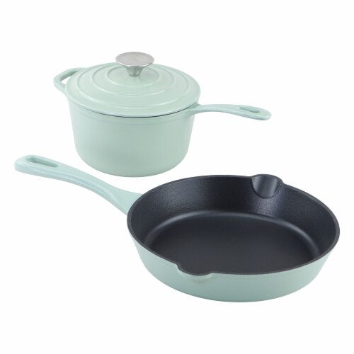 Dash of That® Saucepan w/ Lid and Frypan - Green Perspective: top