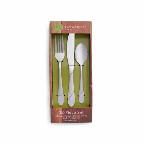 Dash of That® Emily Collection Sand Flatware Set - 12 Piece Perspective: top