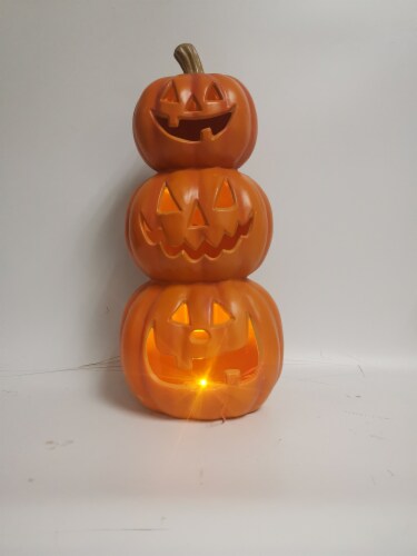 Holiday Home Light-Up Stack Pumpkin Perspective: top