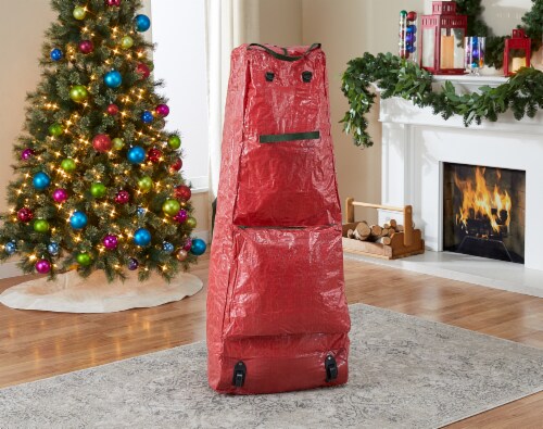 Holiday Home Upright with Wheels Tree Bag Perspective: top